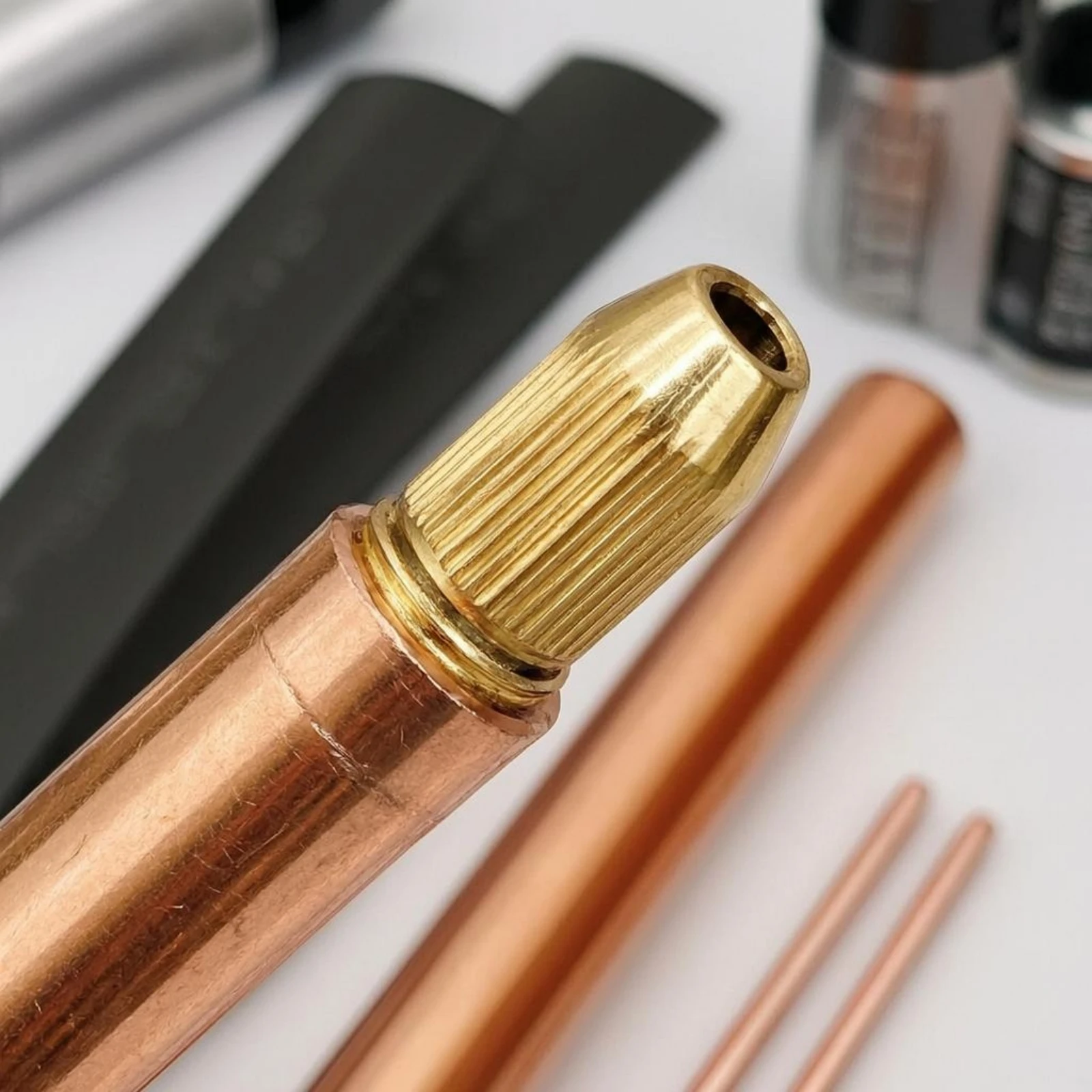 

Point Joining Tips Threaded Ends Point Joining Tip Connection Tip Copper-Colored Industrial Tool Removable