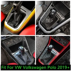 For VW Volkswagen Polo 2019 2020 2021 2022 2023 Auto Console Gear Shift Box Panel Cover Decor Frame Trim Interior Accessories