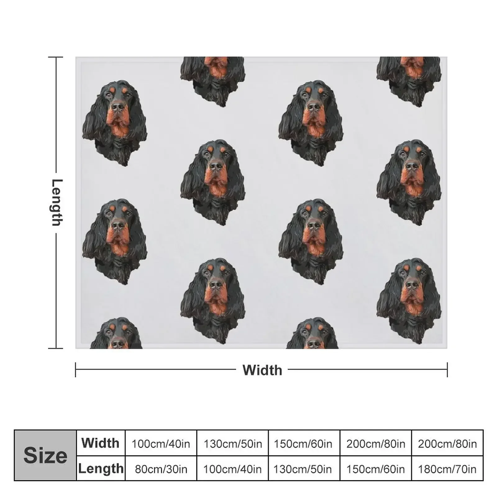 Gordon Setter - Stunning Artistic Portrait Throw Blanket Cute Decoratives Stuffeds anime Blankets