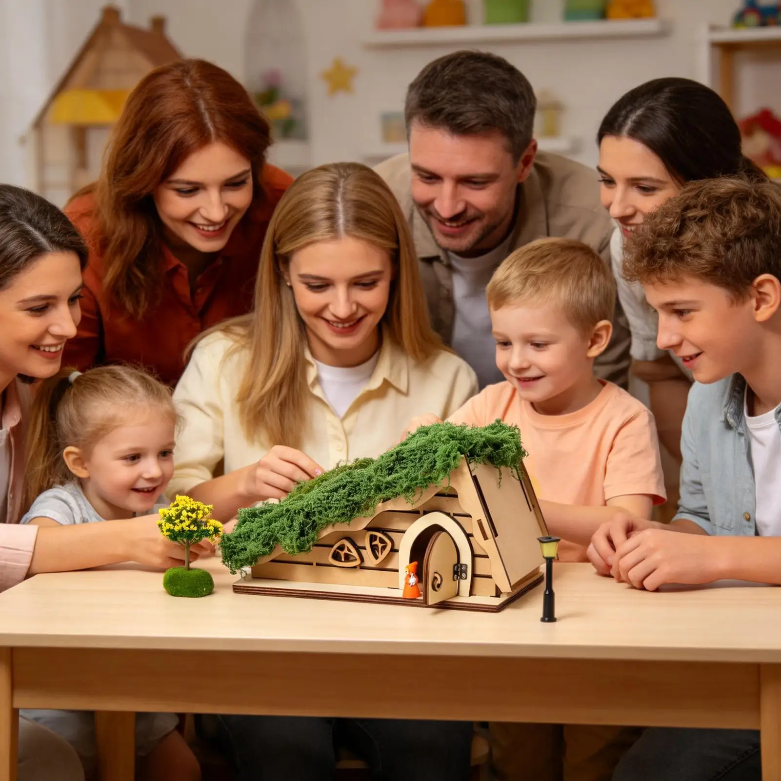 

Набор для творчества: миниатюрный домик-конструктор для декора книжной полки, миниатюрные наборы для кукольных домиков для праздников, мероприятий, вечеринок, украшения стола, для детей и девочек