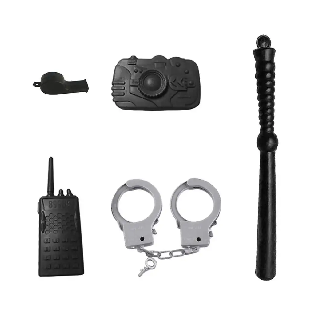 Kids Police Role Play Toy Set with Accessories Halloween Costume for Performance and Fancy Dress Up