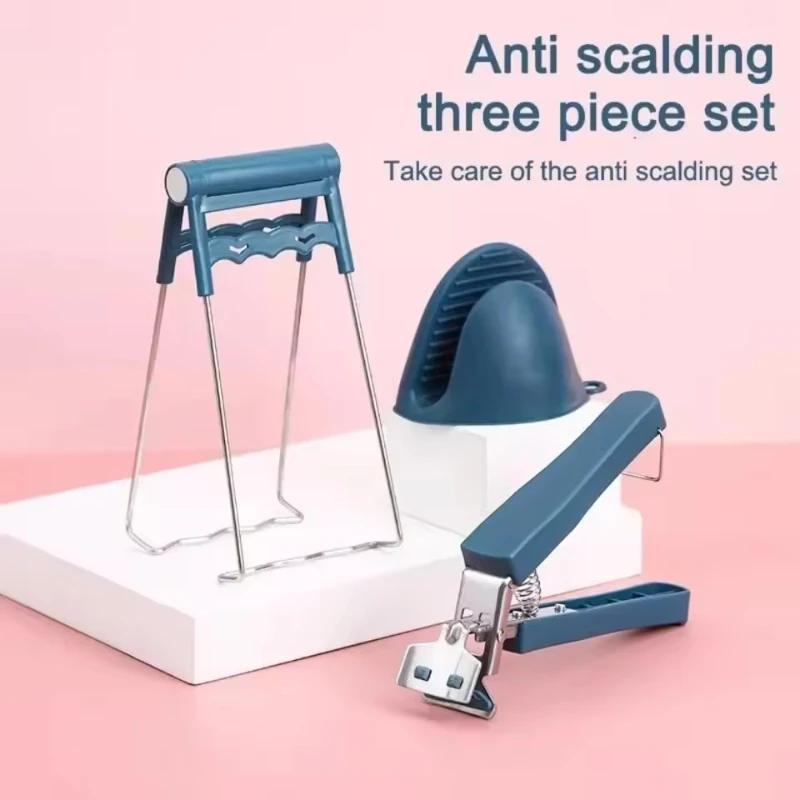 

Bowl Clamp Anti Scald Kitchen Tool Clamp Steaming Vegetable Anti Slip and Anti Scald Hand Clamp Plate Kitchen Gadgets