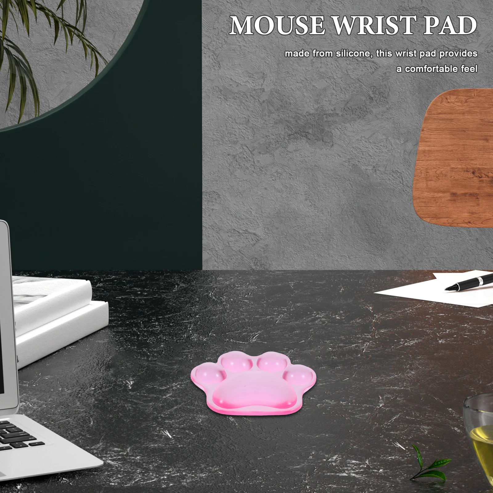 

Keyboard Cute Cat Paw Mouse Pad Desk Wrist Rest Crystal Hand Support Computer Cushion Pink