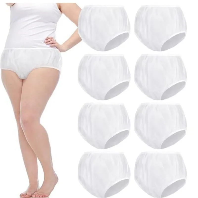 

Adult Diapers Incontinence Leak Proof Underwear Plastic Pant Washable Reusable Elastic Waist PE Elderly Disposable Brief Patient