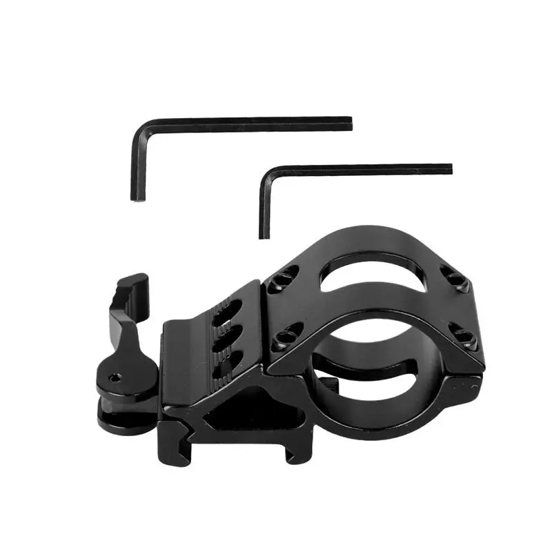 Scope Mount 25.4mm Quick Release Picatinny Mount, 45 Degress Offset, Flashlight Holder Scope Ring Mount for Leveling, Shooting