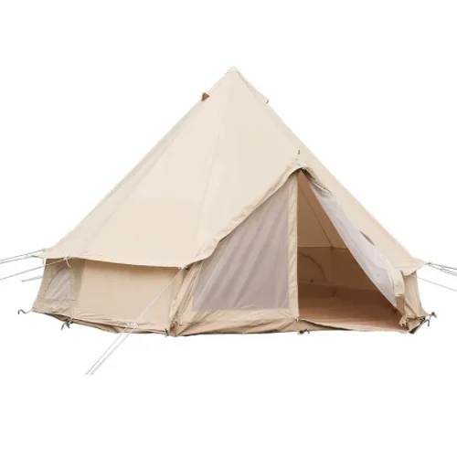 3m Bell Tent Beige Color Outdoor Canvas Camping Tents Waterproof Eco-friendly Material Mongolian Yurt Tent