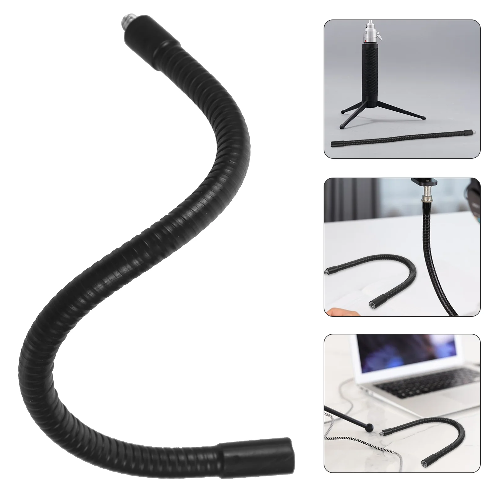 

Microphone Boom Arm Camera Accessories Metal Bendable Rod Extension Tube Holder for Stand Black