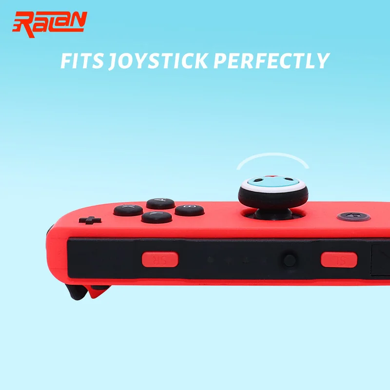 Soft Silicone Thumb Stick Grip Caps para Nintendo Switch, Joycon, Console Controller, Gamepad Cap para Switch Lite, Joystick Case, 4pcs