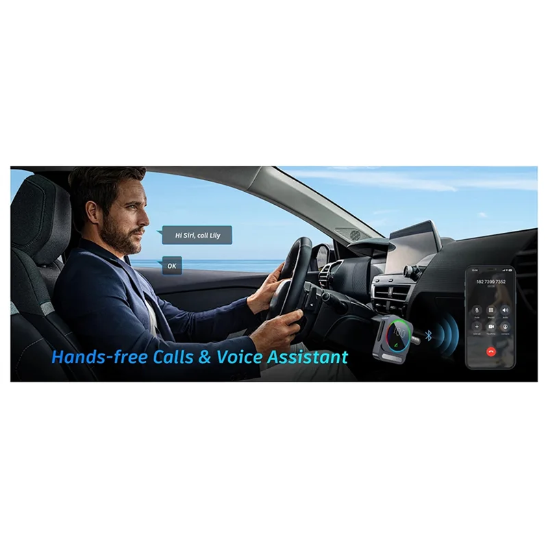 ABMF-Bluetooth 5.3 Receiver AUX Audio Adapter Car Home Stereo Headphones Wireless Output 3.5Mm One To Two Music Handsfree