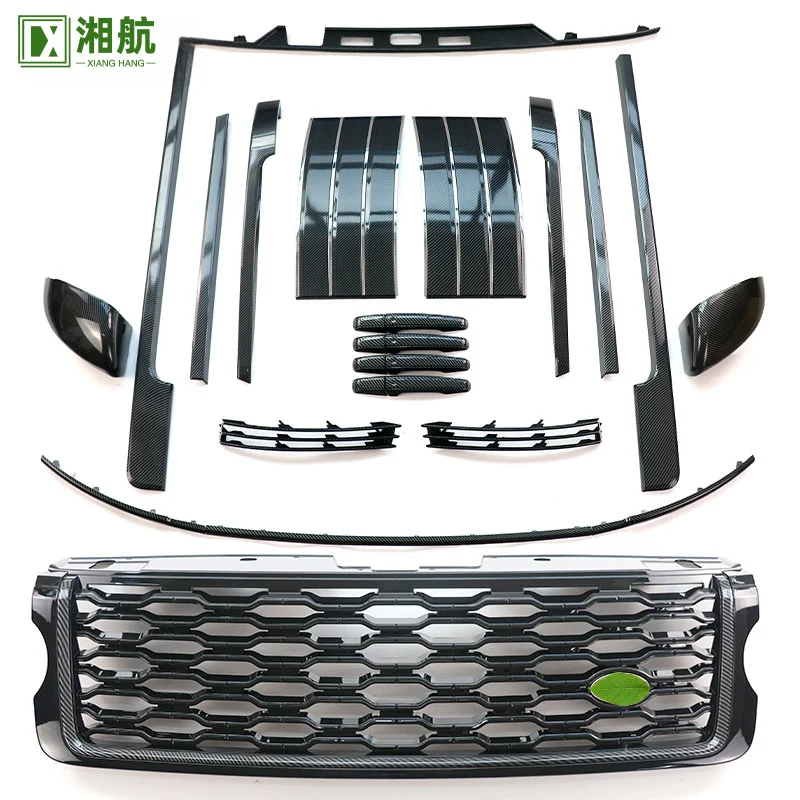 Suitable for 2013-2017 Range Rover Executive Body Kit Carbon Fiber Grille Shark Fin Hydrographic Printing