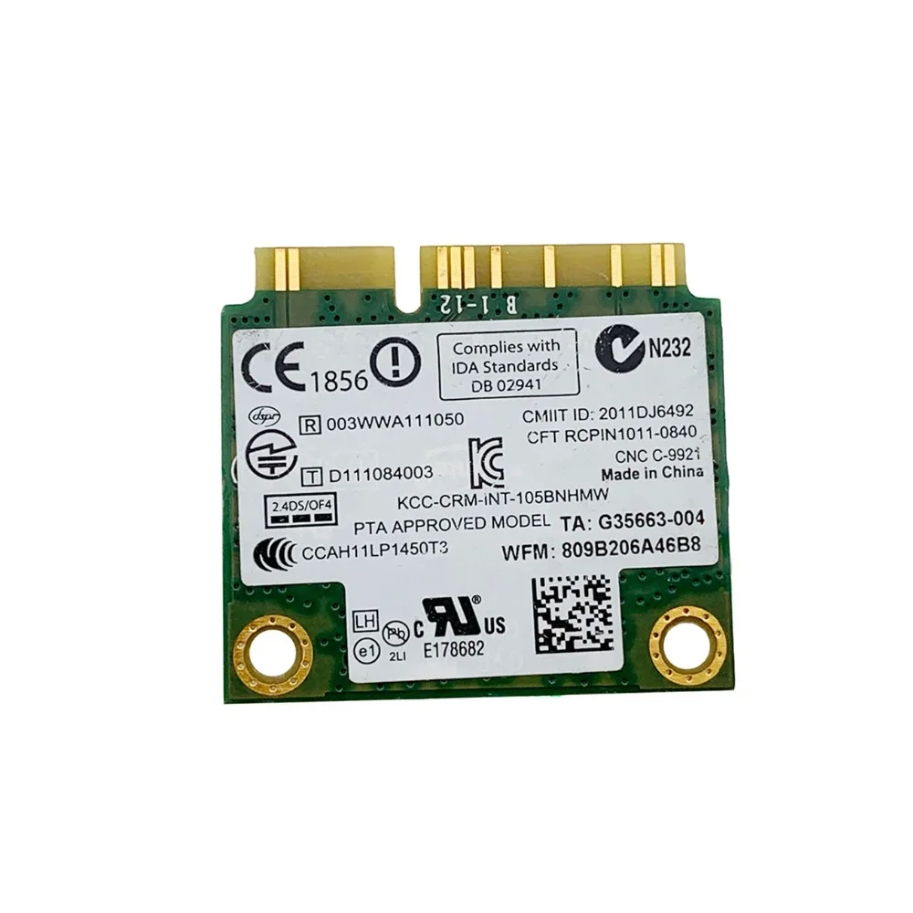 Intel Wireless-N 105BNHMW Wifi Card For Lenovo ThinkCentre E73 E93 M62Z M72E M73 M82 M83 M92 M93 EDGE-72Z Series, FRU 04w3772