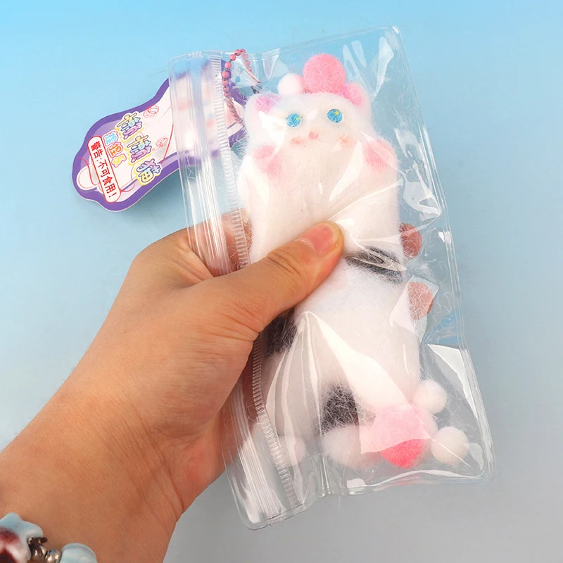 1 unidad de regalo para niños, juguete para gatos perezosos, Mini gato de peluche Kawaii de silicona, gato pequeño, lindos accesorios para apretar con ventilación de descompresión