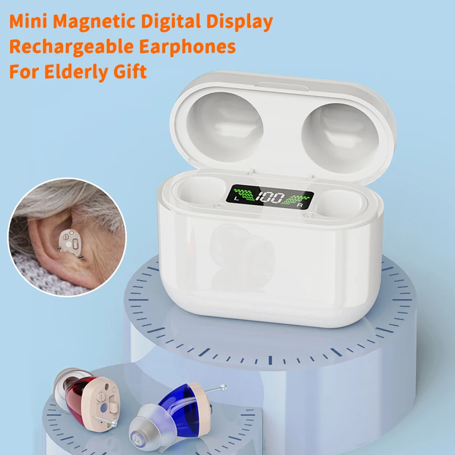 

New Rechargeable Lightweight Boost Hearing Headphones Noise Cancelling Feature In-ear Advanced Earbuds For The Elderly