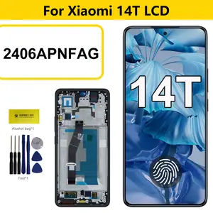 Bilashmart 6.67Amoled Screen Xiaomi 14T 2406APNFAG LCD Display Touch Screen Digitizer with Frame Xiaomi Mi 14T Replacement