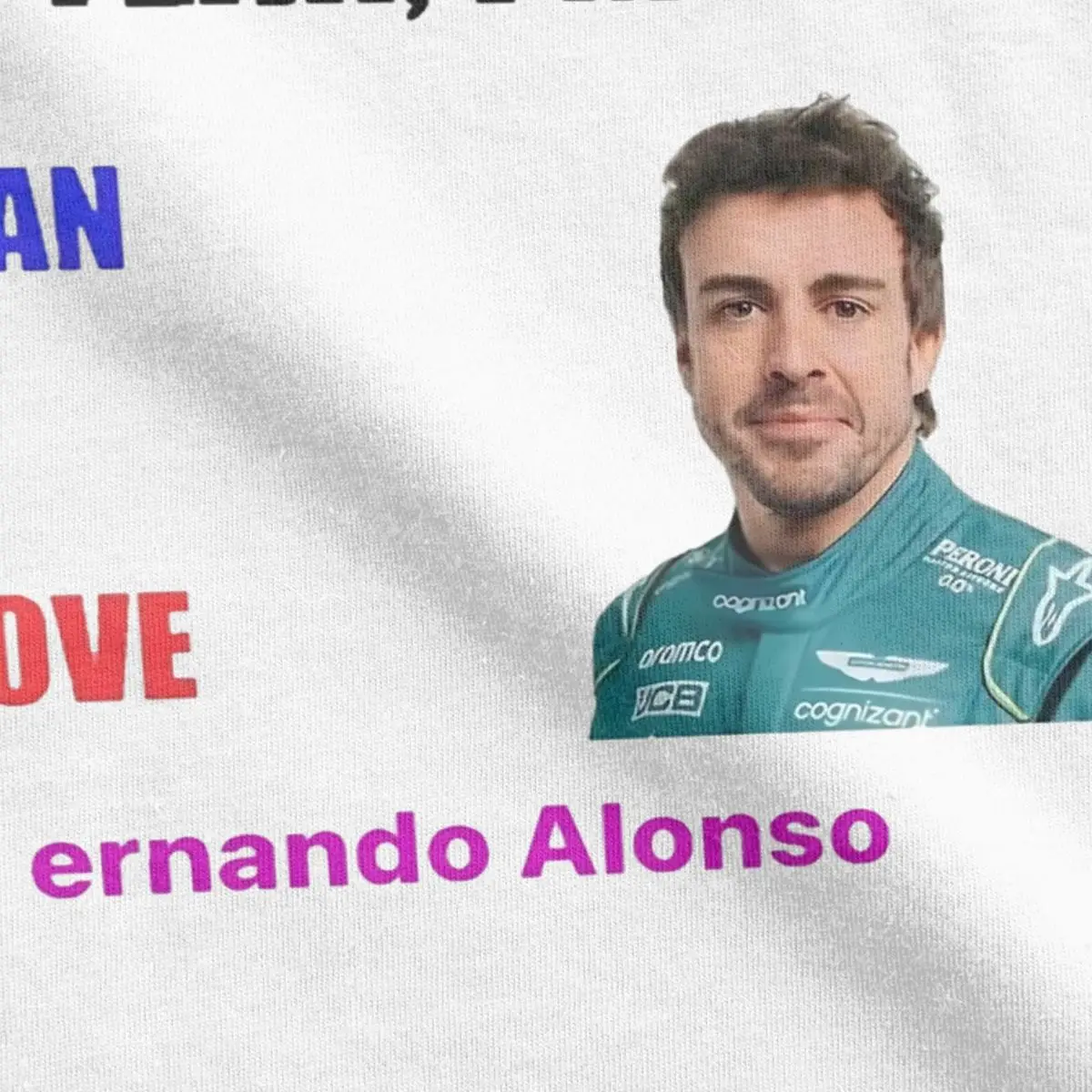 Hipster I Love Fernando Alonso T-Shirt Men Round Neck Cotton T Shirts Short Sleeve Tee Shirt Printed Clothing