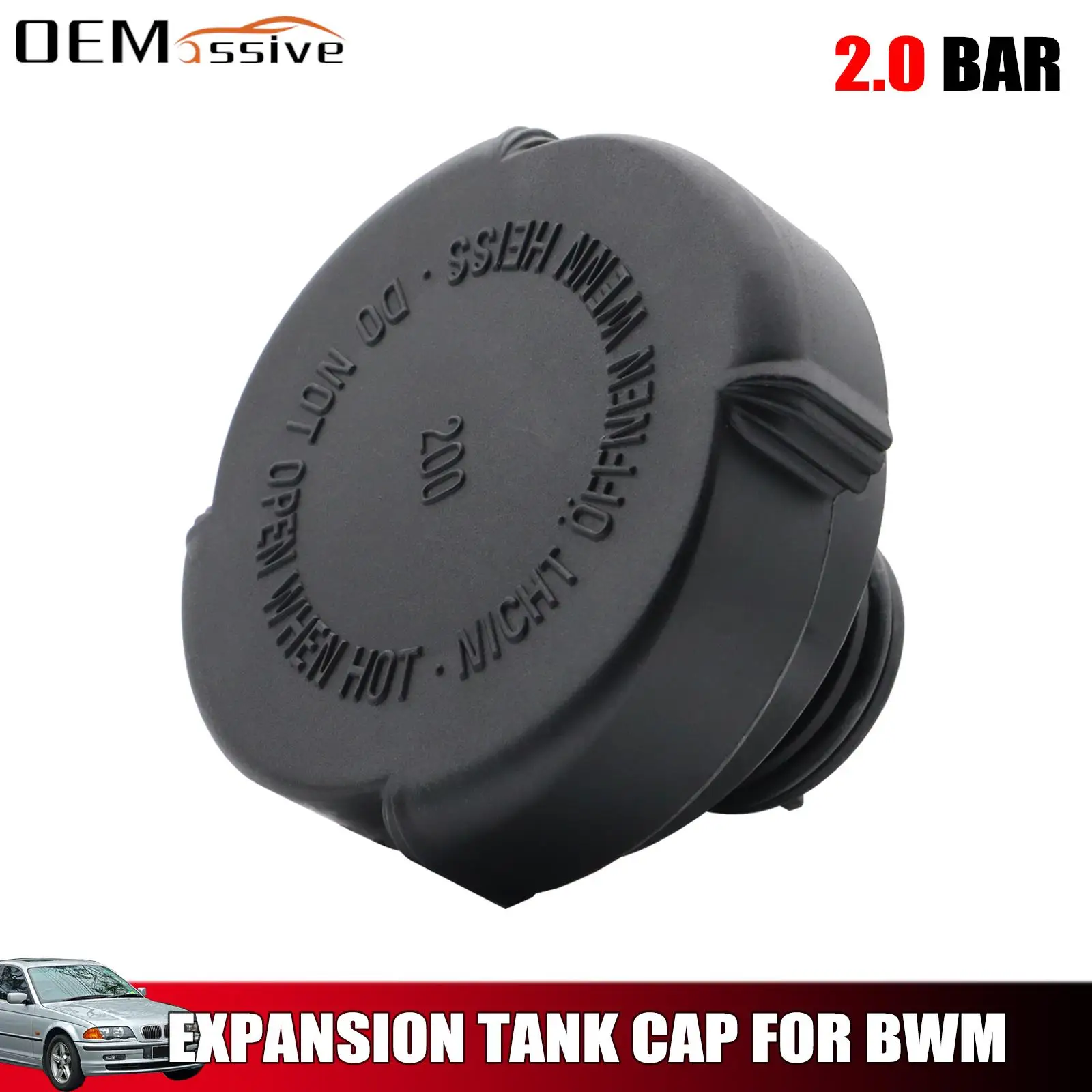 Car Expansion Tank Cap Radiator Cover For BMW 3 5 6 7 Series E46 E36 E39 E60 E34 F10 X3 17111712492 Replacement Auto Accessories