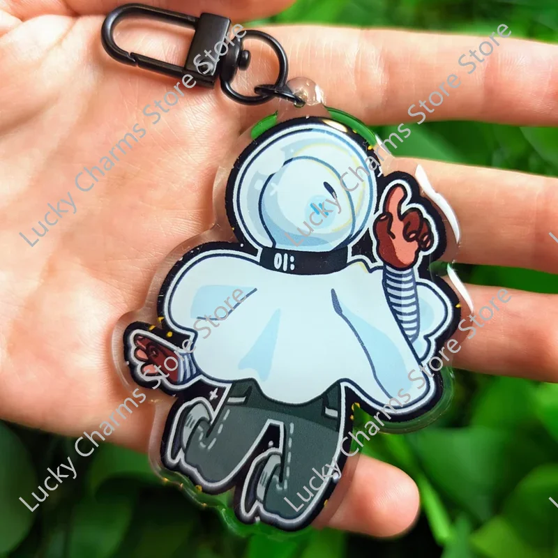 Y2K Cartoon Astronaut Acrylic Bag Charm Spaceman Double Design Backpack Hanging Ornament Street Fashion Teen Accessory