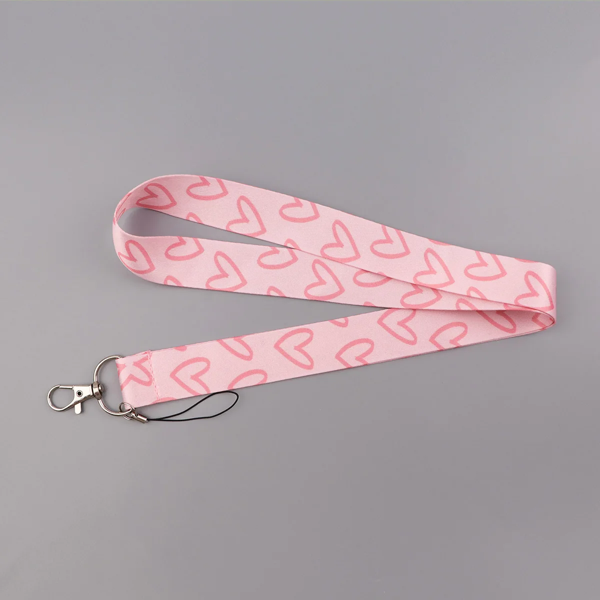 الوردي الحب الحبل الرقبة حزام المفاتيح لطيف رومانسية غطاء البطاقة شارة حامل الهاتف المحمول شنق حبل كيرينغ اكسسوارات الهدايا #2