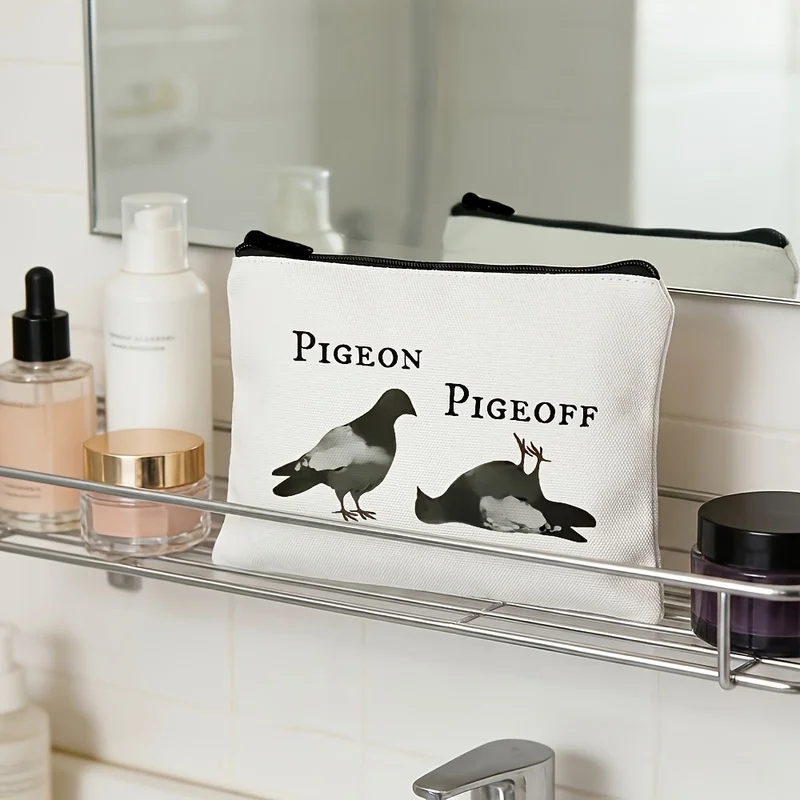 Watercolor printed makeup bag with a fun pun of 