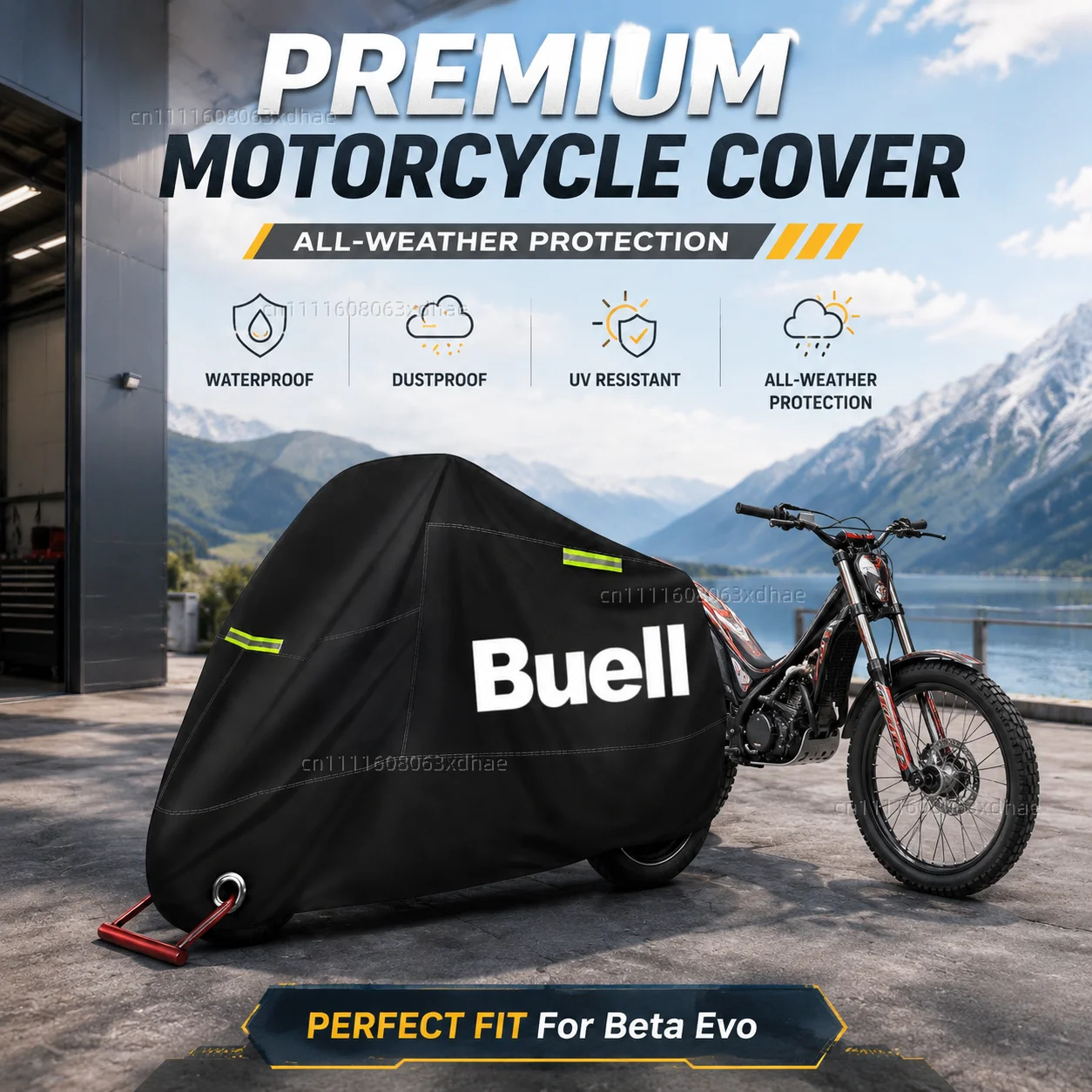 

Motorcycle Cover All Season Waterproof Dust Rain UV Protection 190T Oxford Cloth For For Buell 1125R 1125CR XB12R XB12Ss XB12Scg