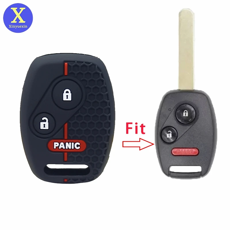 

Силиконовый чехол для ключей Xinyuexin для Honda OEM CRV CRZ 2008-2013, 3 кнопки, чехол для дистанционного ключа, брелок, 2 шт./лот