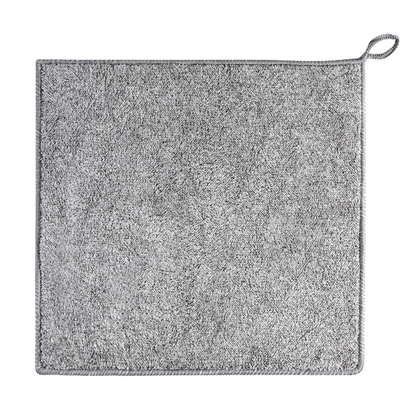 1 Pc 30x30cm Thickened Bamboo Charcoal Fiber Cleaning Cloth Super Water Absorbent Quick Dry Cleaning Towel For Home Kitchen