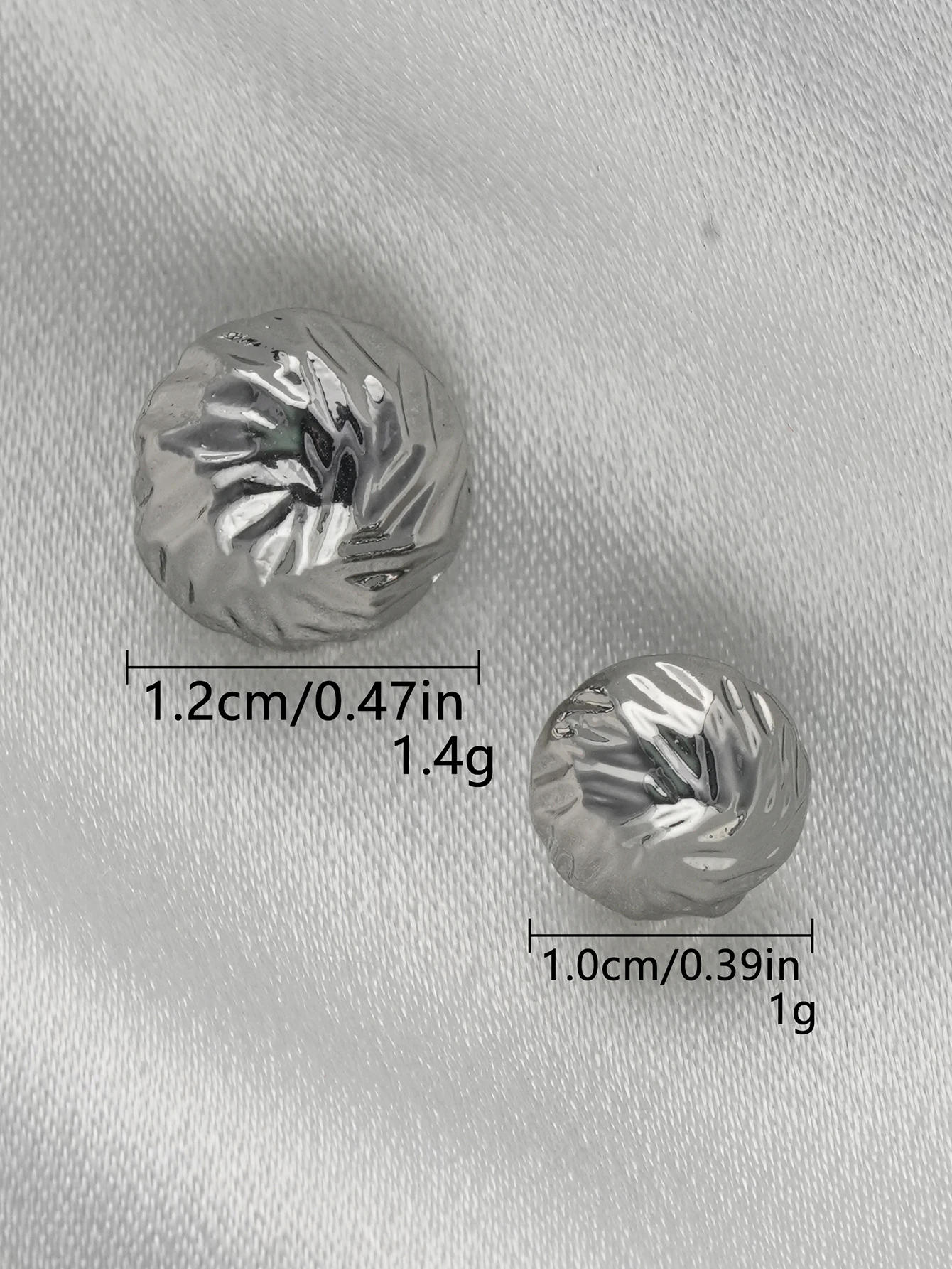 10pcs 10/12mm Vintage Metallic Round Gold Silver Buttons Irregular Shape Small Button Shirt Garment Decorative Buttons view 3