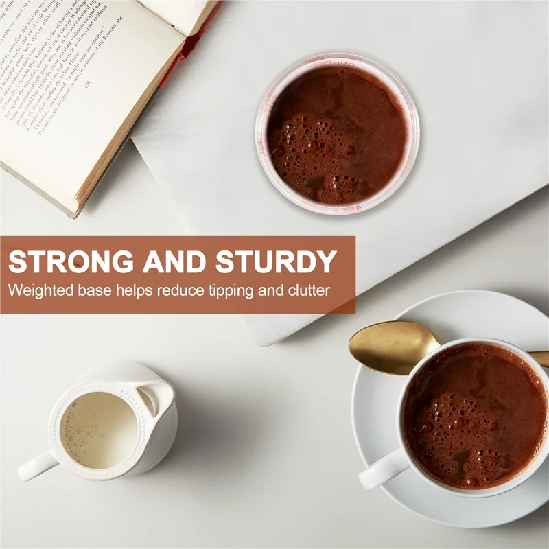 AB39-6Pcs كوب قياس إسبرسو كوب زجاجي سائل زجاجي ثقيل كأس نبيذ 26 قياس تزايدي 1 أونصة، 6 Tsp، 2 تيرابايت، 30 مل