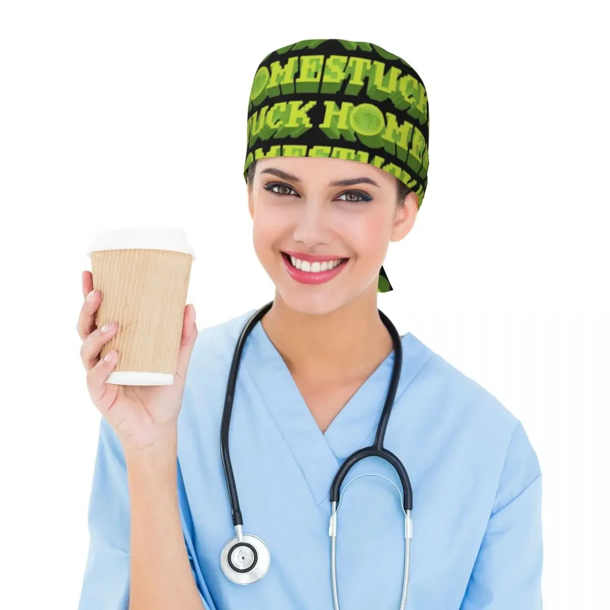 Homestuck Wheel Anime Scrub Hat Doctor Working Surgical Cap Unisex Adjustable Nursing Caps for Dentist