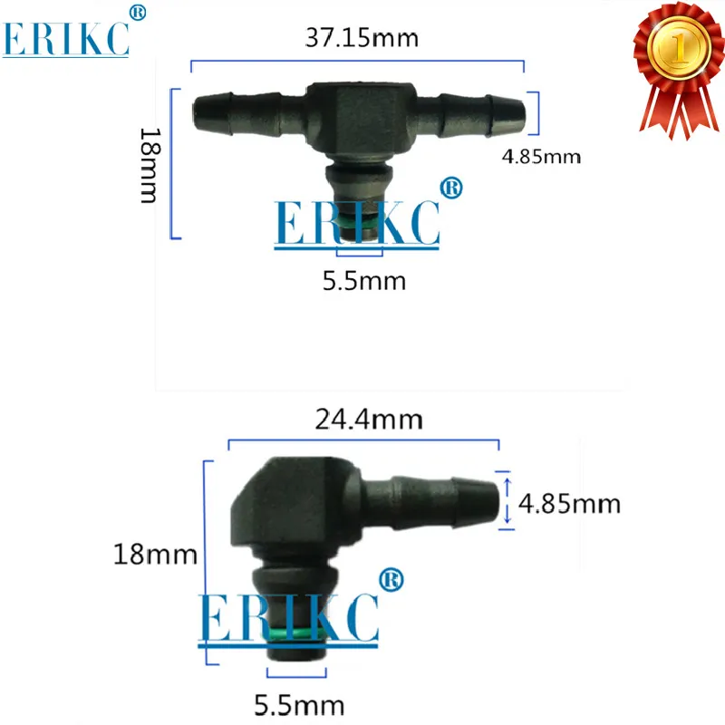 Free Shipping Return Oil Backflow Joint Pipe T L Type for Bosch Denso Diesel Injector Plastic Connector Pipes Hose Joiner Tube