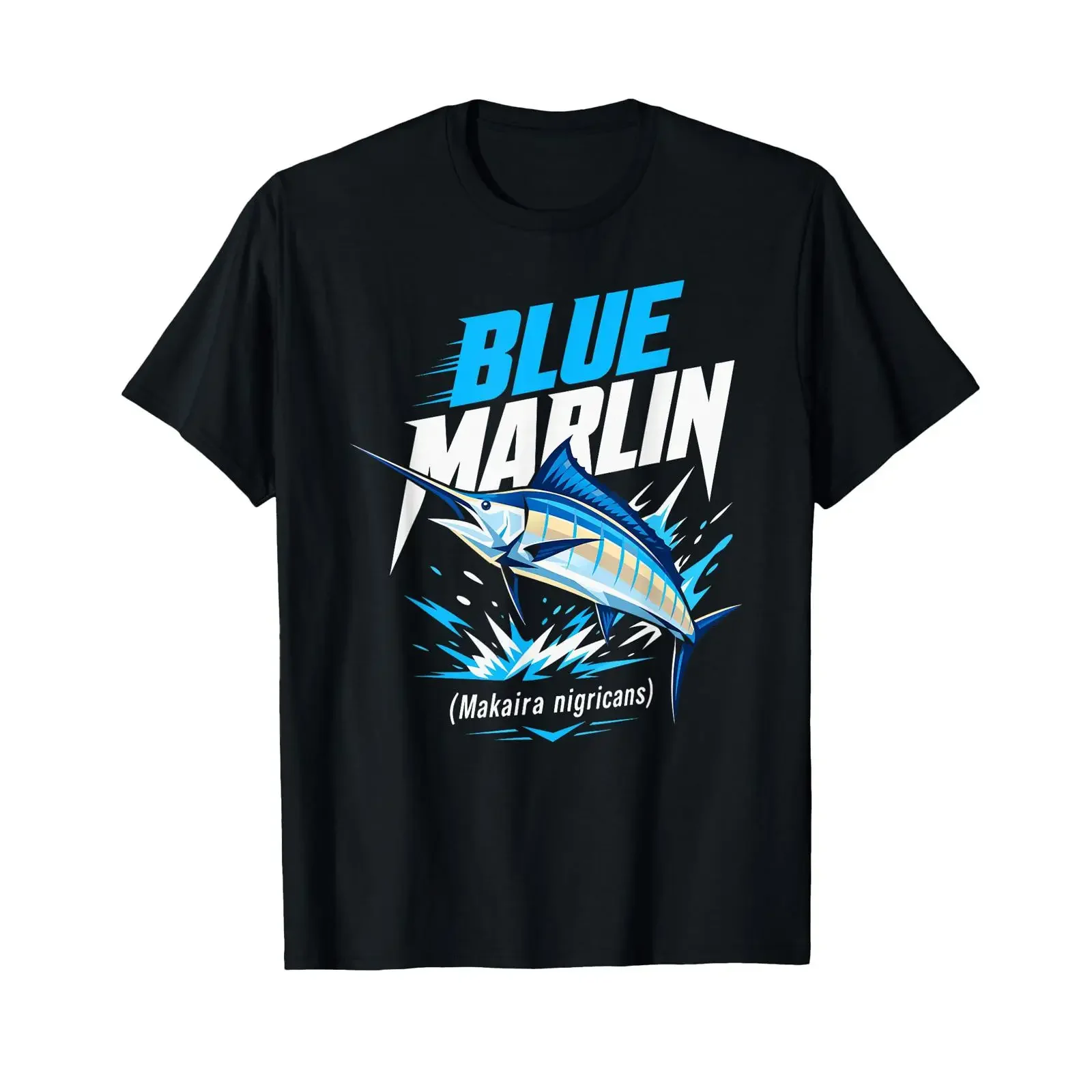Blue Marlin Makaira Nigricans Deep Sea Fishing T Shirt vintage Washed designer clothes Casual graphic streetwear