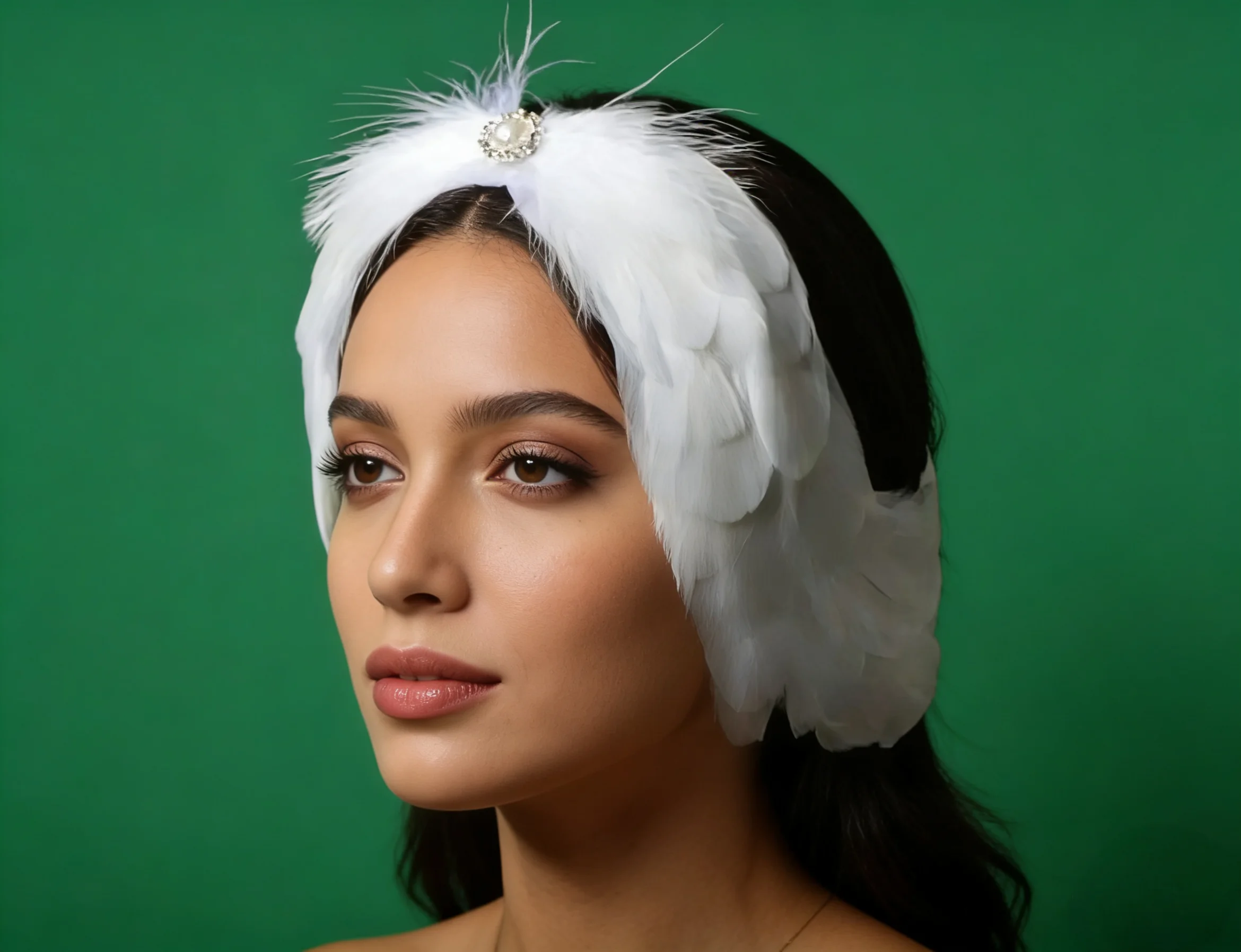 

Балетные костюмы для девочек и женщин: повязка на голову с белыми перьями и жемчугом для балета «Лебединое озеро», аксессуар для волос, головной убор