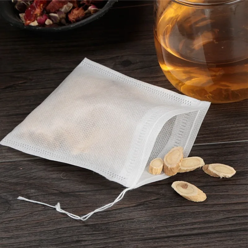 100PCS Non-Woven Fabric One-Time Filter Draw Line Tea Bag