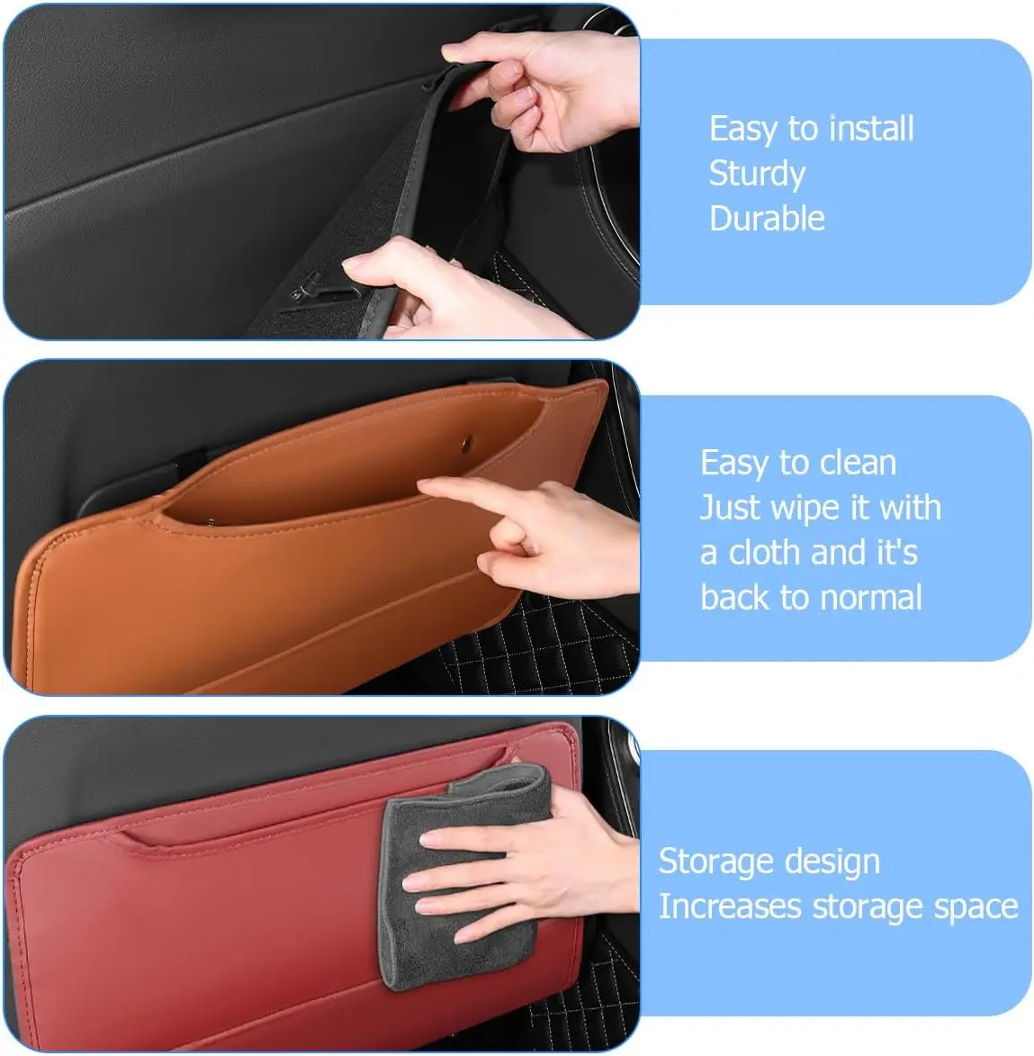 2PCS For Renault Seat Back Protector Anti-Kick Pad Rear Organizer Waterproof Anti-Dirty Anti-Scratch Universal Car Accesso