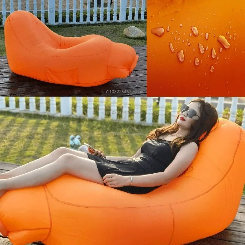 Camping Leisure Rest Portable Outdoor Anti-tip Inflatable Sofa, Thickened Automatic Fast Inflatable Mattress
