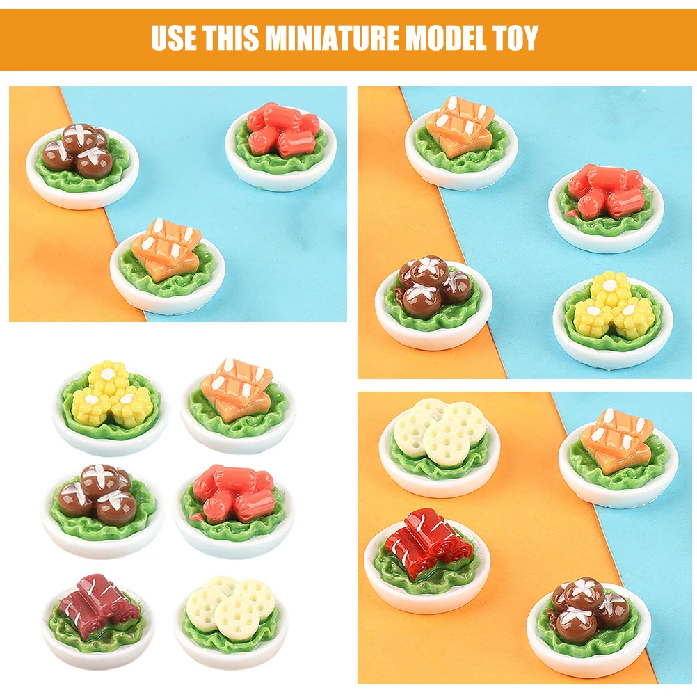 

15pcs Simulated Food Toys Mini Vegetable Model Resin Kitchen Lightweight Unbreakable Miniature House Prop Decoration Playset