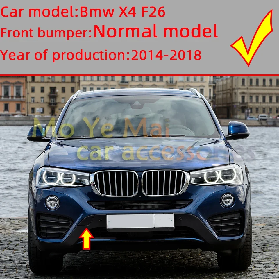 Tampa do gancho de reboque do amortecedor dianteiro e traseiro, tampa de Shell para BMW X4, F26, 2014, 2015, 2016, 2017, 2018, #51117338473, 51127338754