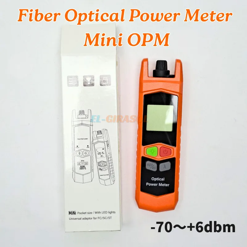

LED Light Support -70+6Dbm Optical Power Meter Mini OPM Fiber Optic Tool Multi-Wavelength Continuous Working Equipment