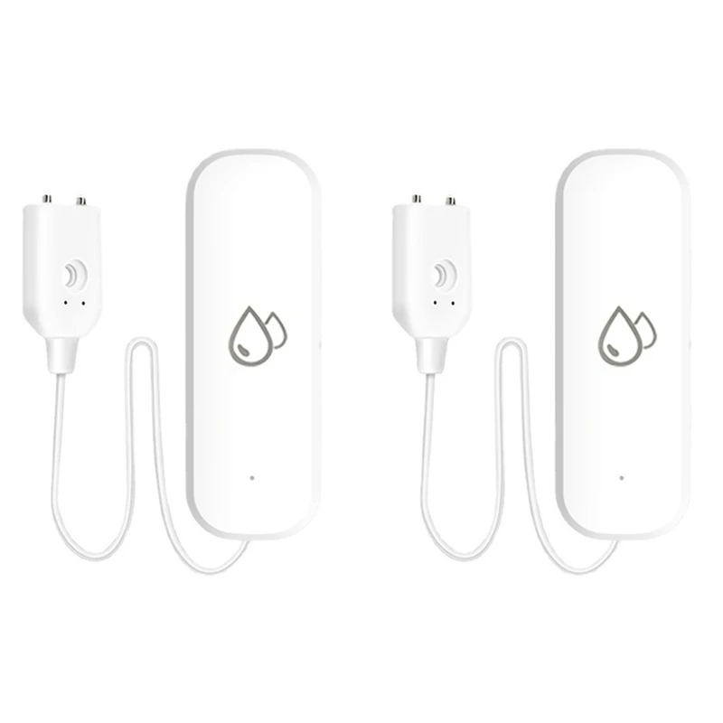 

【Hot Cake】2X Tuya Water Leakage Sensor Detector Wifi Flood Water Leak Sensor Home Protection Alarm System Smart Life APP Control