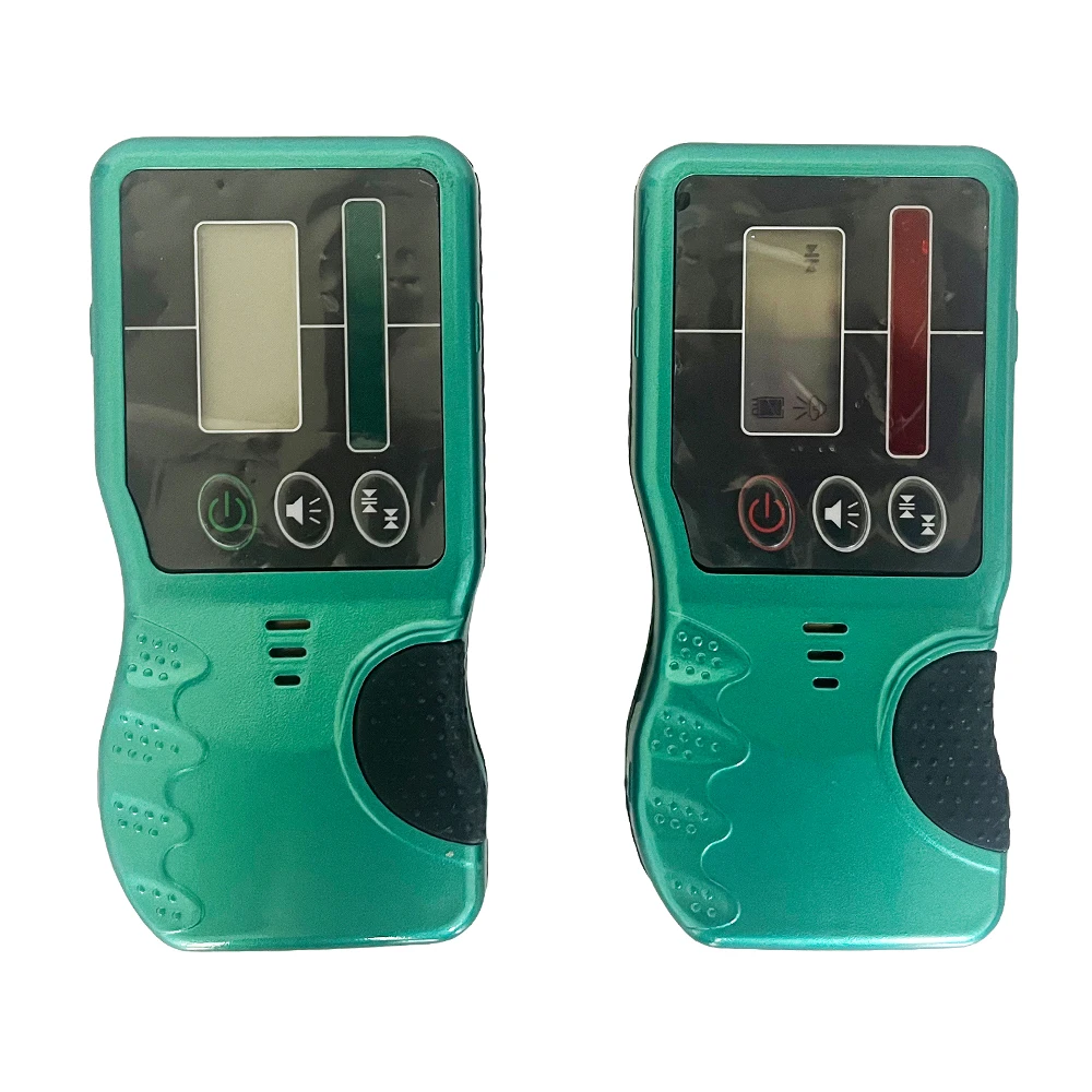 HEIPOE ตัวรับระดับเลเซอร์แบบหมุนปรับระดับได้เอง / เครื่องตรวจจับระดับเลเซอร์แบบหมุนกลางแจ้งพร้อมที่หนีบสำหรับงานหนัก