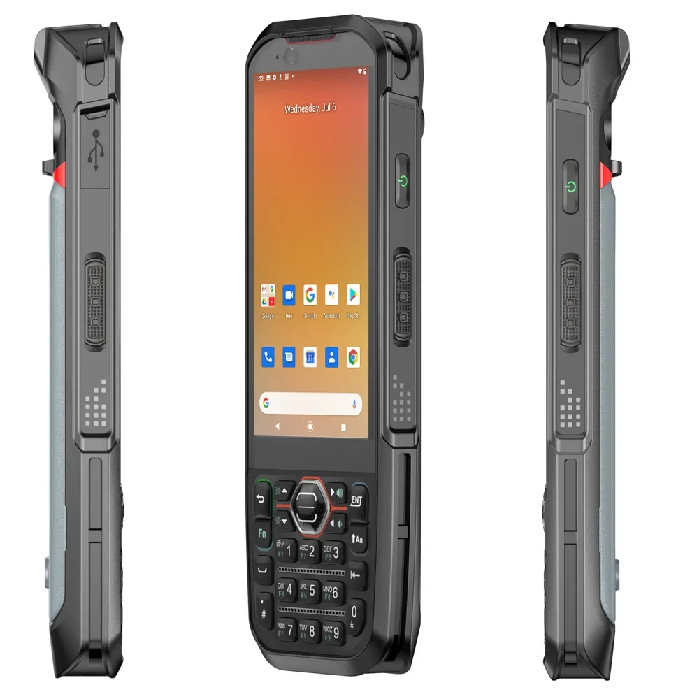 Hot Swap Handheld Terminal Android 13 OS 6G RAM 64G ROM MT6769 Octa-core 2D Barcode Scanner 4G-LTE Wifi Rugged PDA