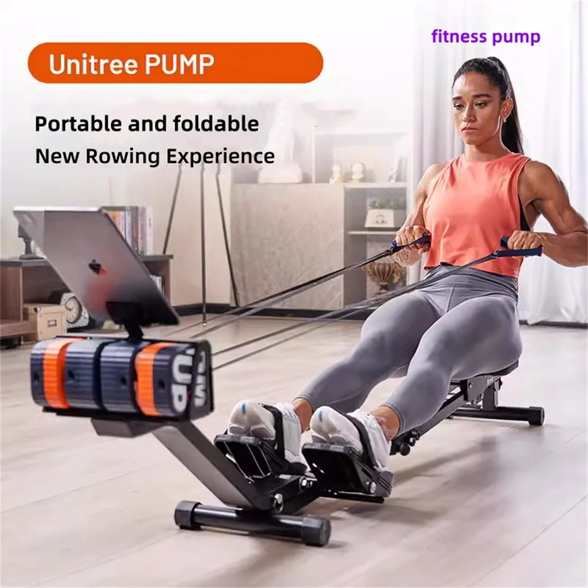 Unitree Pump Fitness pump dumbbell rowing machine multifunctional squat strength home comprehensive training device