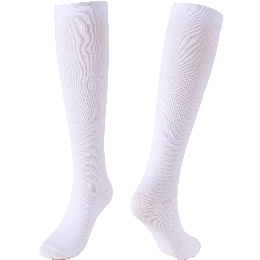 1 Pair Soild Color Compression Stockings Ankle Sock Black White Tube Socks Academic Style Lolita JK Girls Warm Knee Socks