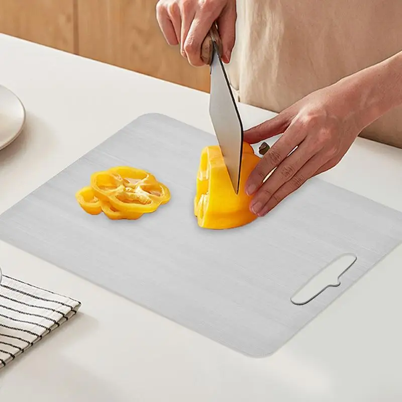 Double-sided Stainless Steel Cutting Board Food Grade Commercial Thickened Mildew Resistant Domestic Fruit Cutting Board