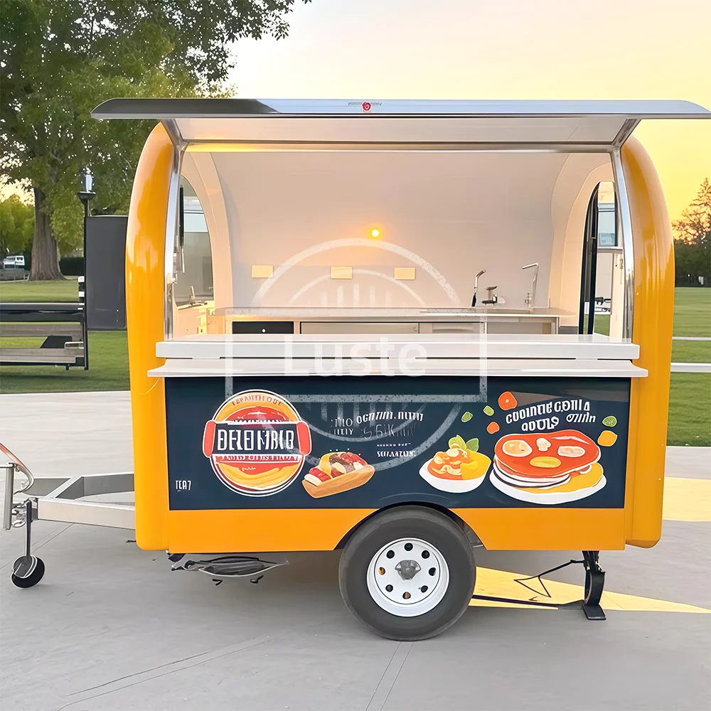 شاحنة طعام مقطورة عربة متنقلة قافلة مصنع الأعمال المتنقلة مخصصة على الطرق الوعرة مقطورات تخييم المطبخ في الهواء الطلق #5