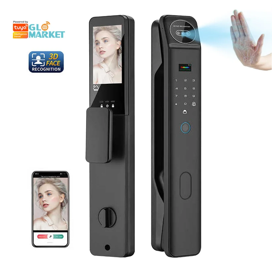 

Glomarket Smart Lock 3d Face Biometric Palmprint Recognition Password Digital Fingerprint Door Lock Cerradura Inteligente