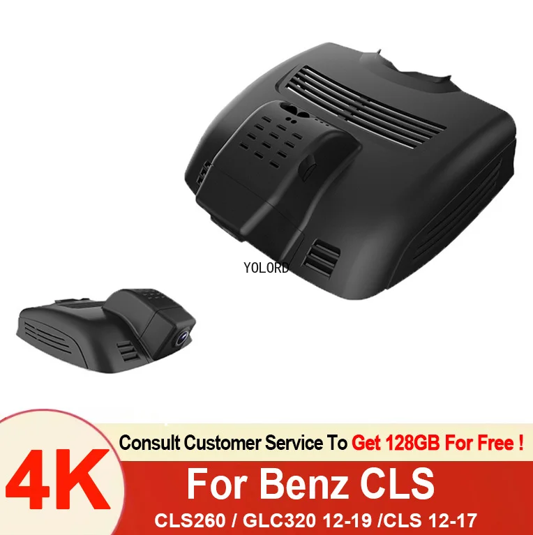 

4K Dash Cam Front 2160P WiFi 24Hrs Packing Car DVR for Mercedes Benz CLS260 / GLC320 2012-2019 /CLS 2012-2017
