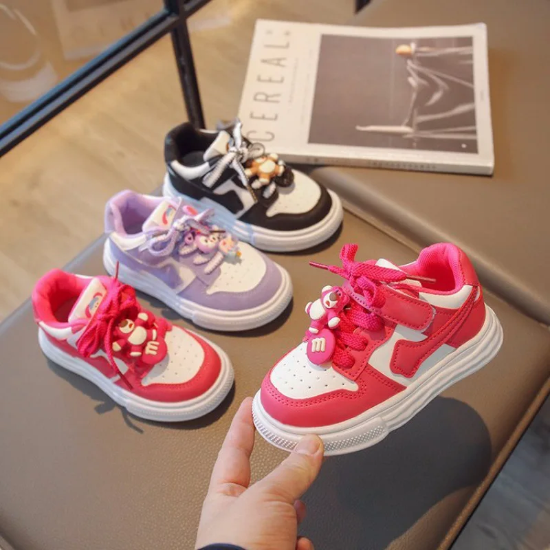 

Children Sneakers Lace Up Breathable Lightweight Sneakers Hook and Loop Causal Sports Shoes Soft Flat Bottom Non-slip Sneakers