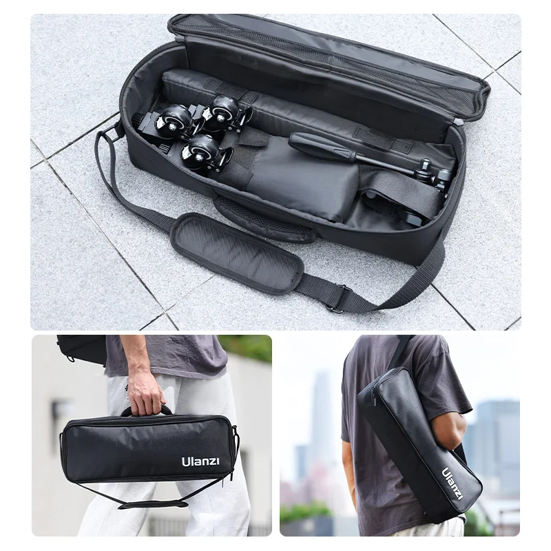 Ulanzi-Bolsa de transporte para trípode, bolso de mano, estuche de almacenamiento para micrófono, estudio de fotografía, soporte para trípode,