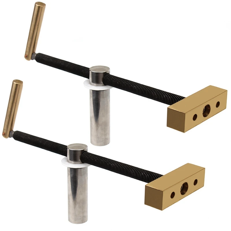 

3/4Inch Bench Dog Clamp Kit For Woodworking,Upgraded Adjustable Workbench Stop With Brass Handle (19Mm, 2Pcs)